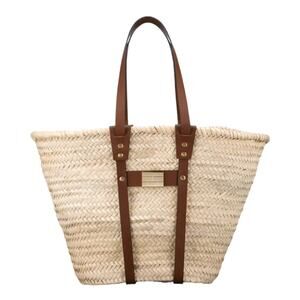 FRAME Woven Straw Shopper Tote Bag NEW Italy made